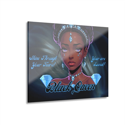 Diamond Queen Acrylic Wall Art, Inspirational Decor, Statement Piece, Modern Home Decor