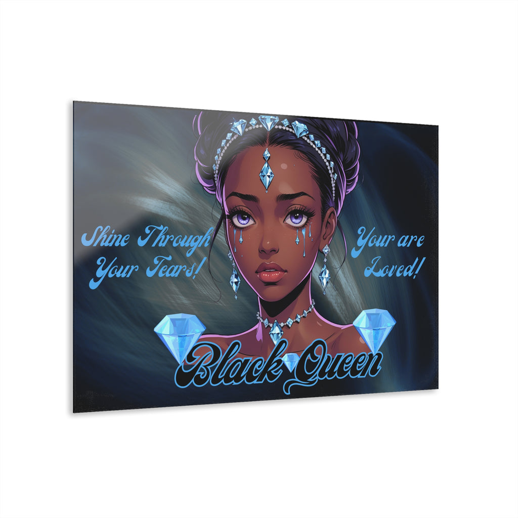 Diamond Queen Acrylic Wall Art, Inspirational Decor, Statement Piece, Modern Home Decor