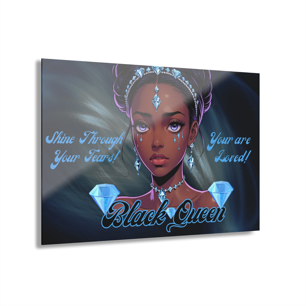 Diamond Queen Acrylic Wall Art, Inspirational Decor, Statement Piece, Modern Home Decor