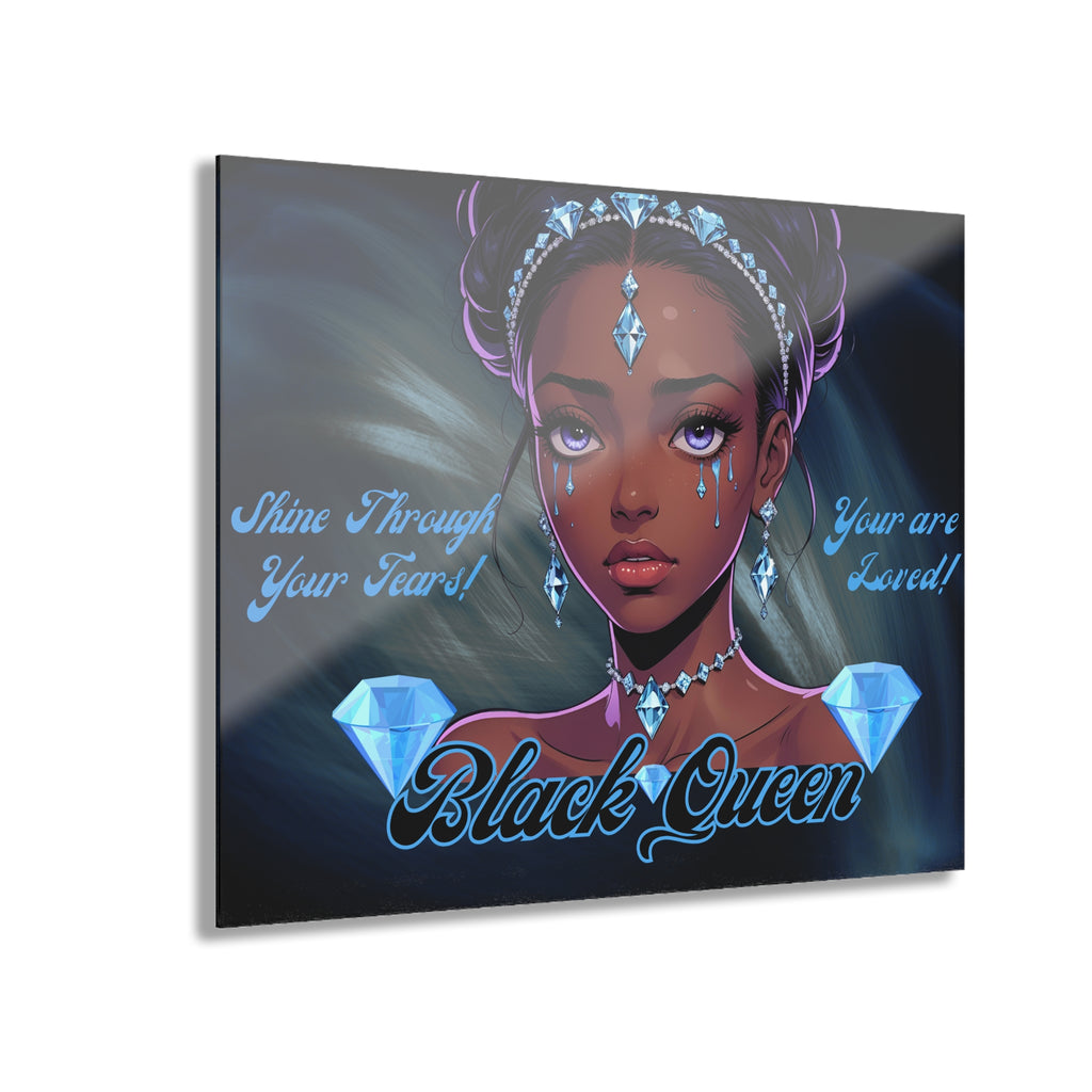 Diamond Queen Acrylic Wall Art, Inspirational Decor, Statement Piece, Modern Home Decor
